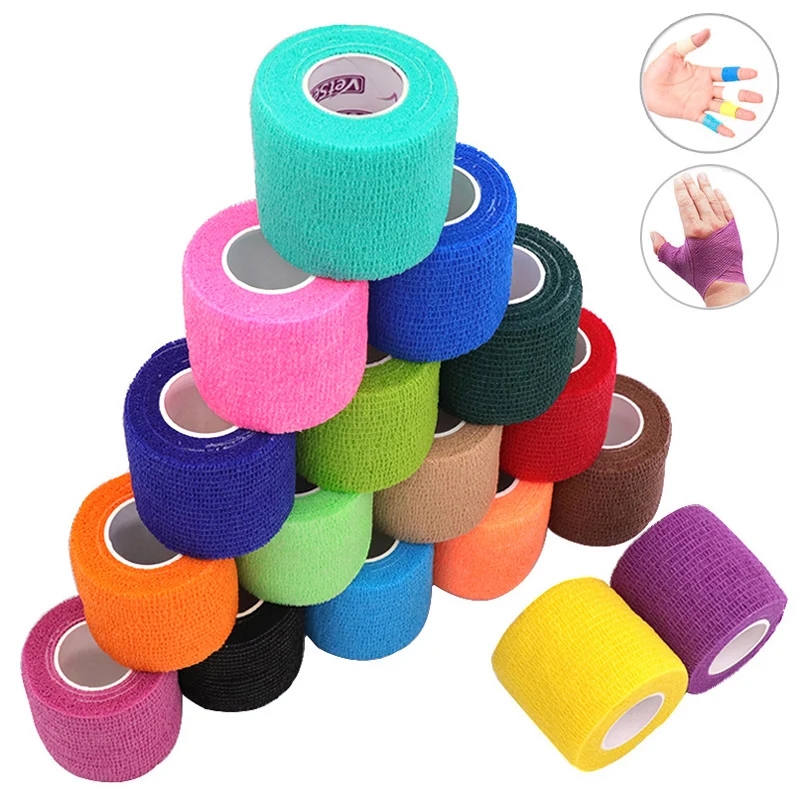 Finger Tape Athletic - Czarna sportowa taśma elastyczna samoprzylepna, bandaże